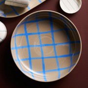 Robert Gordon | Coastal Junction | Salad Bowl 28cm | Stone with Blue Handbrush